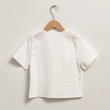  MQTIME  -  Boys Cotton And Linen Short-Sleeved White Shirt Summer New Children's Casual Loose Single-Breasted Linen Shirts Kids Tops TZ437