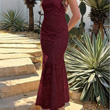 MQTIME  -  Dresses Woman Elegant Solid Color Long Evening Dress Sleeveless Temperament Backless Vestidos Leace-up Package Hip Trendy