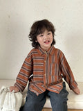 MQTIME  -  New Spring Kids Stripe Shirt Cute Color Block Girls Blouse Children Thin Style Long Sleeved Overshirt