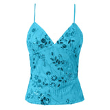 MQTIME  -  Sequins Beaded Women's Camisoles Tanks Top Lightweight Summer Flower Embroidery Tops Vacation Spring Summer Party Wear Vests