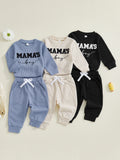 MQTIME  -  Toddler Girl Winter Knitted Outfits Floral Print Long Sleeve Sweater Elastic Waist Leggings 2 Pcs Set with Bow Detail