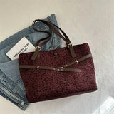MQTIME  -  leopard print vintage shoulder bag winter tote bag handbag woman novelty cross body bag Female bag y2k casual