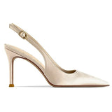 MQTIME  -  Summer New Pointed Head Shallow Mouth One-word Buckle Strap Thin Heel Sandals Women's Bag Head Empty High Heels