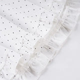  MQTIME  -  new polka dot printed bow lace-up breasted shirt casual slim long-sleeved top women