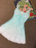 MQTIME  -  Korean Sweet New Two Piece Set Women Y2k Spaghetti Strap Lace Patchwork Dress Suit Fashion Bow Beach Vacation Party Outfit 2025