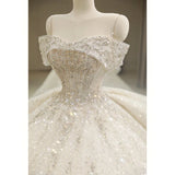 MQTIME  -  Exquisite Ball Gown Women Wedding Dresses Sequins Shiny Bridal Gowns Formal Occasion   Wedding Dress