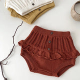 MQTIME  -  Autumn Spring 0-4Yrs Kids Knitting Solid Color Shorts Children Pants Baby Girl Knitting Short Skirt