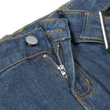 MQTIME  -   Retro spicy girl half skirt, female autumn new design, niche high waisted pleated short   denim skirt