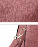 MQTIME  -  Women Fashion Hairball Shopper Totes Solid Color PU Leather Large Capacity Handbag Ladies Luxury Designer Crossbody Shoulder Bag