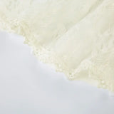  MQTIME  -  French vacation style lace patchwork slim and figure-flattering versatile tiered half skirt