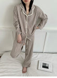 MQTIME  -  Women's Flannel Pajama Set - Oversized and Slim-Fitting Cozy and Warm for Fall/Winter with Color-Blocking Plaid Lapels