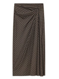  MQTIME  -  Elegant Plaid Long Skirts For Women Fashion Ruched New High Waist Midi Skirt High Street Casual Chic Party Skirts Mujer ﻿ ﻿