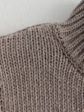 MQTIME  -  Elegant Knitted Sleeveless Tassel Sweater Women Vintage Solid Turtleneck Pullover Sweaters Female Spring Chic Design Street Tops