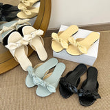 MQTIME  -  Summer New Candy Color Women Slipper Fashion Slip on Slides Soft Flat Heel Outdoor Dress Beach Sandal