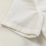  MQTIME  -  Boys Cotton And Linen Short-Sleeved White Shirt Summer New Children's Casual Loose Single-Breasted Linen Shirts Kids Tops TZ437