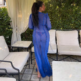  MQTIME  -  2026 Spring New Women's Sexy Tether V-Neck Split Dress Women