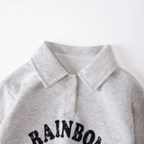 MQTIME  -  New autumn baby clothing for 0-3 years old, boy daughter children's lapel hoodie, letter printed long sleeved T-shirt