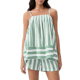 MQTIME  -  Women Y2k Aesthetic 2 Piece Outfits Sets Sexy Sleeveless Loose Cami Tops Wide Leg Shorts Loungewear Striped Summer Shorts Sets