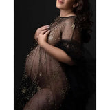 MQTIME  - 2024 NEW Gravida Skirt Maternity Tulle Cape for Photography Women's Wrap Lace Topper