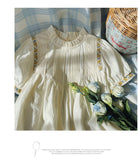 MQTIME  -  Baby Girl Princess Cotton Ruffled Dress Infant Toddler Child Flower Embroidery Vestido Spring Casual Baby Clothes