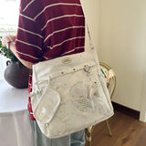  MQTIME  -  Korean Style Clear Window Pocket Tote Bag Women Star Pendant Large Capacity Daily School Handbags Fashion Shoulder Bags