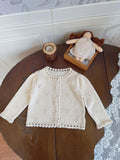  MQTIME  -  New Spring Baby Girls Knitted Sweaters Hollow Out Cardigan Coats Long Sleeve Crochet Toddlers Kids Sweater