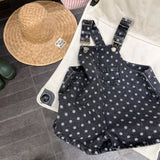  MQTIME  -  New Summer Toddlers Kids Denim Jumpsuits Polka Dot Printed Children Shorts Baby Girls Suspenders Overalls