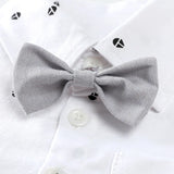 MQTIME  -  4Piece Sets Fall Newborn Boy Clothes Fashion Gentleman Cotton Long Sleeve Bodysuit+Pants+Straps+Hat Baby Luxury Clothing BC1566