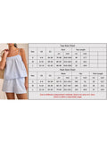 MQTIME  -  Y2K Striped Pajama Set Women 2 Piece Camisole Babydoll Tops and Striped Boxer Shorts Matching Pj Set Lounge Sets