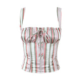 MQTIME  -  New sexy girl waist-tie vest with European and American style; slimming top for foreign trade