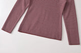 MQTIME  -  Vintage Women Striped Knitted Shirt Slim Buttons Pullovers Sweater Lady Top Spring Autumn Female Long Sleeve Knit T-Shirt