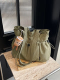 MQTIME  -  Casual Commuter Large Capaci Nylon Tote Bag Women's New 2025 College Student Class Bag Commuter Single oulder Tote Bag