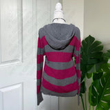 MQTIME  -  Casual Punk Y2K Woman's Clothing Long Sleeve Sweater emo Daily Fashion Knitwear Vintage Hooded hood Soft Chic Stripes Cardigan