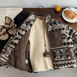MQTIME  -  Toddler Boys Wool Jacket Cartoon Jacquard Thicken Warm Kids Baby Boys Parkas Stand Collar Infant Boys Outerwear Coat