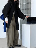 MQTIME  -  High-quality Oversized Stand-collar Trench Coat for Women, Lazy Style Minimalist Outerwear