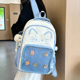 MQTIME  -  Adorable  Bapa for Middle School Girls High Aesthetic Durable Nylon Waterproof Large Capaci School Bag Cartoon Design