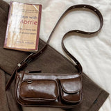 MQTIME  -  Autumn Japanese PU Crossbody Bag Shoulder Bags Multiple Pockets Commuter Storage Bag Women's Bags Messenger Bag