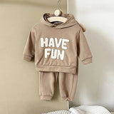 MQTIME  -   New Spring Baby Clothes Set Cute Letter Thin Style Kids Hoodie Suit Infant Girls Loose Leisure Outwear 2PCS