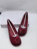 MQTIME  -  Women's Vintage Split-Toe Leather Mary Jane Flats Comfortable Soft Leather Ballet Shoes Chinese Knot Detail Daily Casual Wear