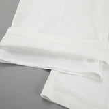 MQTIME  -  Cotton pants, white fashionable wide leg pants, spring and summer new styles, cross-border versatile, casual commuting