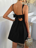 MQTIME  -  Spring Summer New Vestidos Simple Solid Color Women Dress Elegant Square Neck Female Strap Dresses