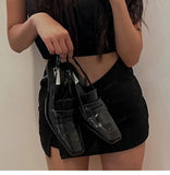 MQTIME  -  Stunning  Heel Sandals Women's Summer New Sle Bla Pointed Toe High Heel oes Faionable f Slippers PU Lined Rubbe...