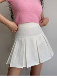 MQTIME  -  Boxy Pleated Mini Skirt High Waist Skirt Miniskirt  for Women Teengirl Preppy Style Y2K Aesthetic Outfit