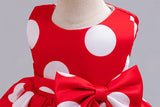 MQTIME  -  Polka Dot Girl Layered Dress Wedding Birthday Party Children's Princess Gown Kids Fashion Clothing Vestidos Toddler Dresses