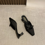 MQTIME  -  Fashion Versatile Women Shoe Retro Style Womens High Heel 2025 Summer New Women Sandal Simple Non Slip Single Shoe Baotou Slipper