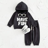 MQTIME  -   New Spring Baby Clothes Set Cute Letter Thin Style Kids Hoodie Suit Infant Girls Loose Leisure Outwear 2PCS