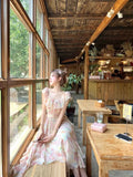 MQTIME  -  Elegant Seaside Vacation Floral Printed Dress Summer Off Shoulder Women Camisole Dress Slim Casual Ruffles Fairy Dress
