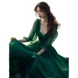 MQTIME  - Temperament absolutely beautiful beach dress beach holiday super beautiful green fairy dress 2024 summer new gentle style