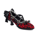 MQTIME  -  Women Bow Tie Heeled Mary Jane Pumps Elegant Trendy Cosplay Dress Fashion Party Pumps Comfort Casual Sandals