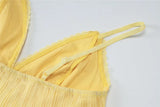 MQTIME  -  Sexy Flowy Crinkle Texture Camisole Top Lace Trim Y2K  Adjustable Spaghetti Strap Bow Front Babydoll Tank Top Ladies Crop Vest